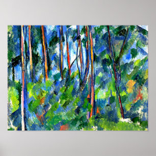 Poster Cezanne - In the Woods, famous painting