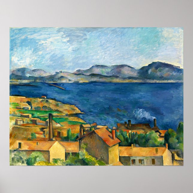Poster Cézanne - La Baie De Marseille, De L'Estaque (Devant)