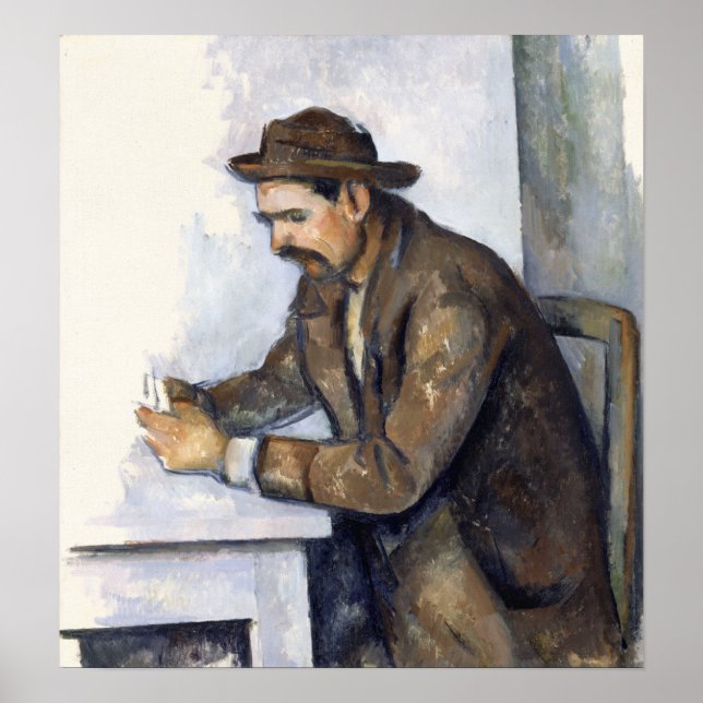 Poster Cézanne - Le Joueur de Cartes (Devant)