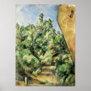 Poster Cézanne - Le Rocher Rouge