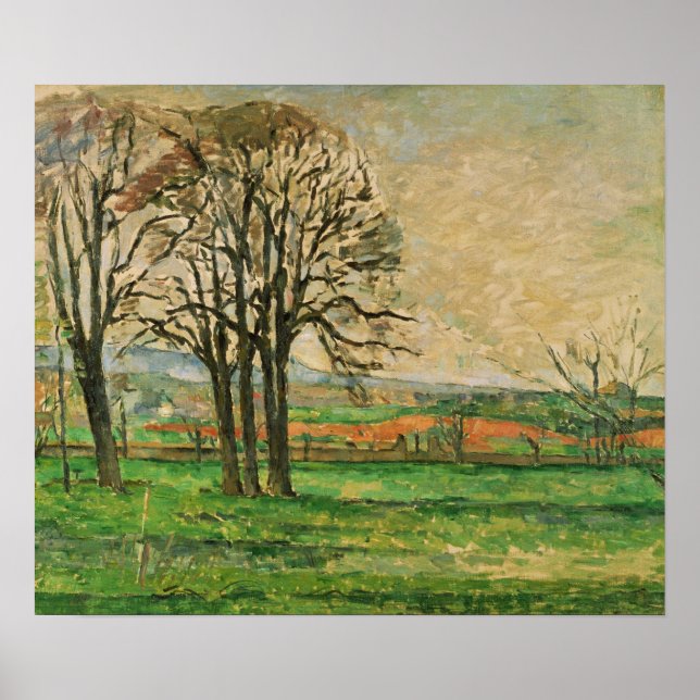 Poster Cézanne - Les Arbres Nus Au Jas De Bouffan (Devant)
