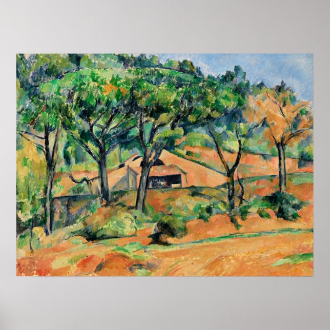Poster Cezanne - Maison en Provence, oeuvres d'art popula (Devant)