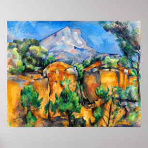 Poster Cézanne - Montagne Sainte-Victoire, La Carriere