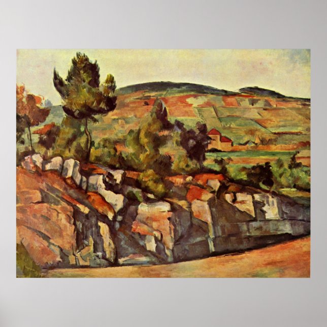 Poster Cezanne - Montagnes en Provence (Devant)