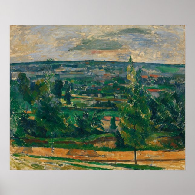 Poster Cézanne - Paysage du Jas de Bouffan (Devant)