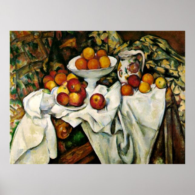 Poster Cezanne - Pommes et Oranges (Devant)