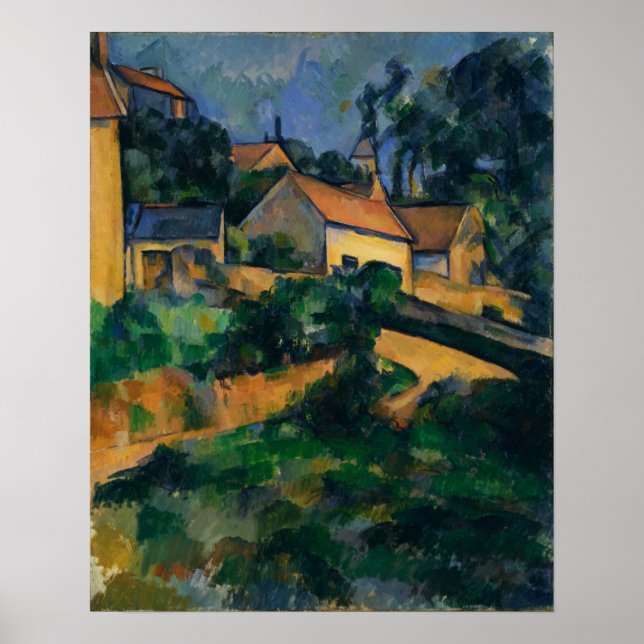 Poster Cézanne - Route tournante à Montgeroult (Devant)