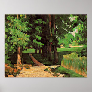 Poster Cezanne - Ruelle des châtaigniers au Jas de Bouffa