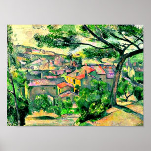 Poster Cezanne - Vue du matin de L'Estaque