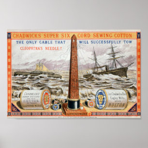 Poster Chadwicks coudre du coton Publicité Vintage
