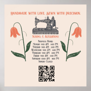 Poster Chaîne à coudre vintage