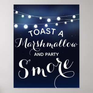 Poster Chaîne de lumières de la marine est plus mariage o