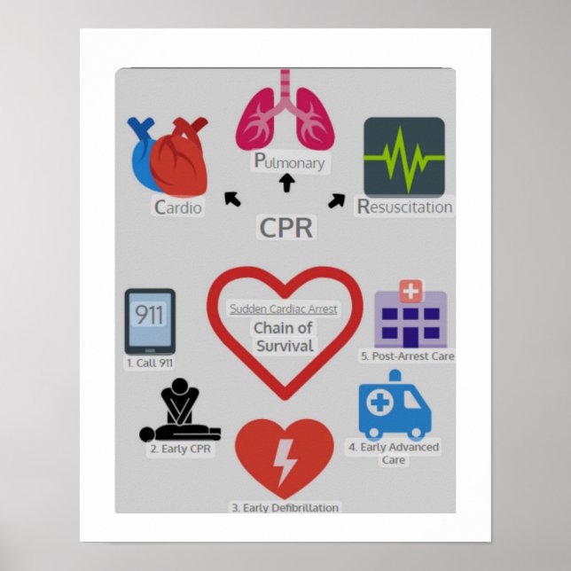POSTER CHAÎNE DE SURVIE DU CP (Devant)