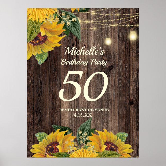 Poster Chaîne de tournesols éclaire 50e anniversaire n'im (Devant)