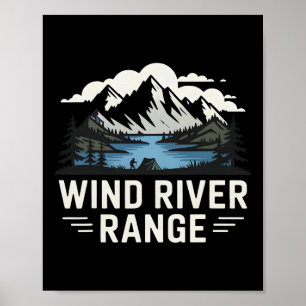 Poster Chaîne de Wind Rivers Randonnée Camping Escalade S