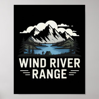 Poster Chaîne de Wind Rivers Randonnée Camping Escalade S