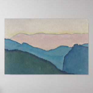 Poster Chaînes de montagne de Koloman Moser-