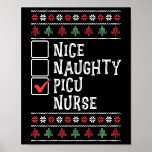 Poster Chaire de soins infirmiers Picu Nurse Christma