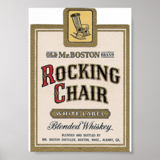 Poster Chaise à rocher Blé Whiskey Vintage Couverture Ad