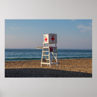 Poster Chaise de garde sur l'affiche de la plage