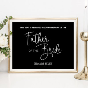 Poster Chaise Mémorial du Père de la Mariée Mariage