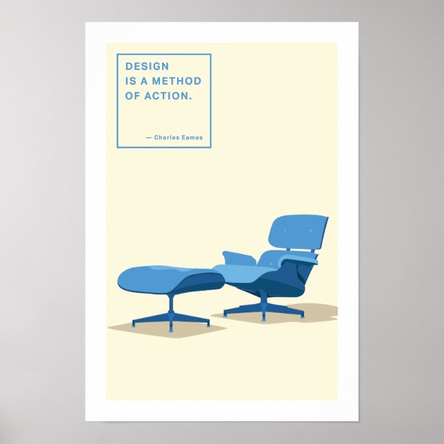 Poster Chaise salon Eames Imprimer (Devant)