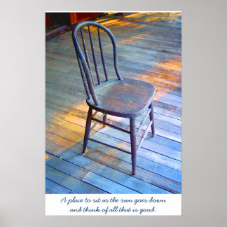 Poster Chaise sur un porche