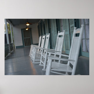 Poster Chaises à bascule blanches du sud