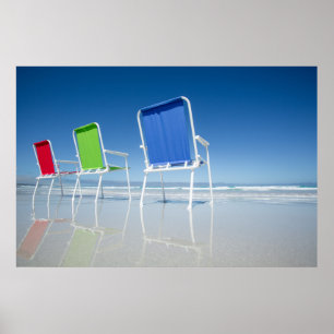 Poster Chaises de plage en Australie