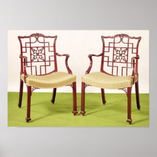 Poster Chaises en acajou Chippendale