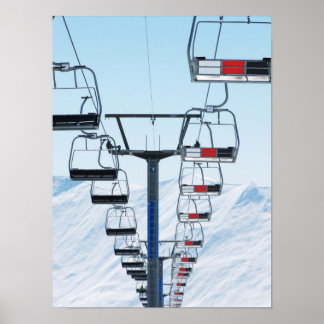 Poster Chaises longues de parc de ski