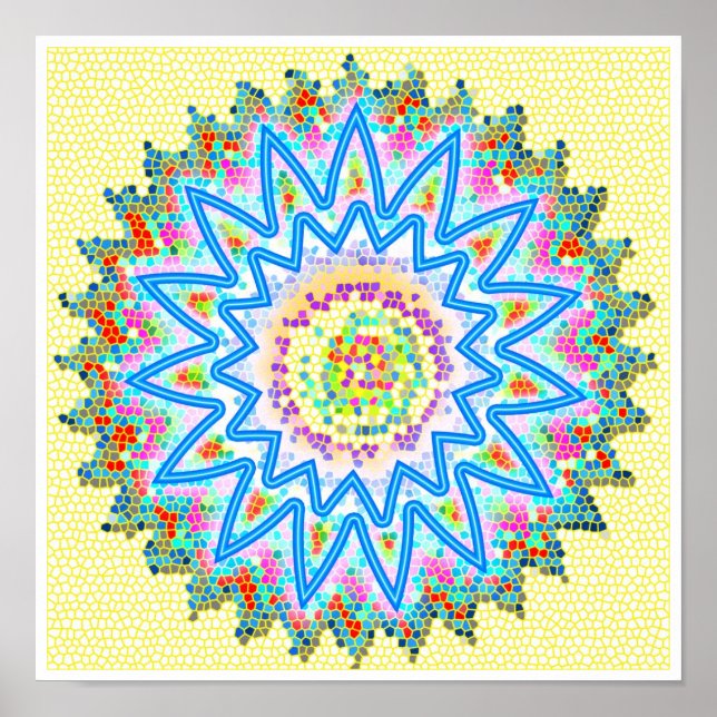 Poster Chakra de guérison apaisante BlueStar (Devant)