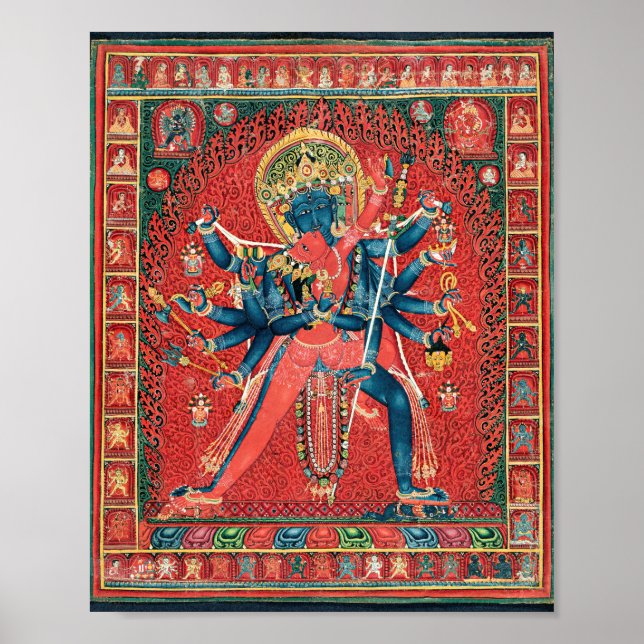 Poster Chakrasamvara Et Consort Vajravarahi (Devant)