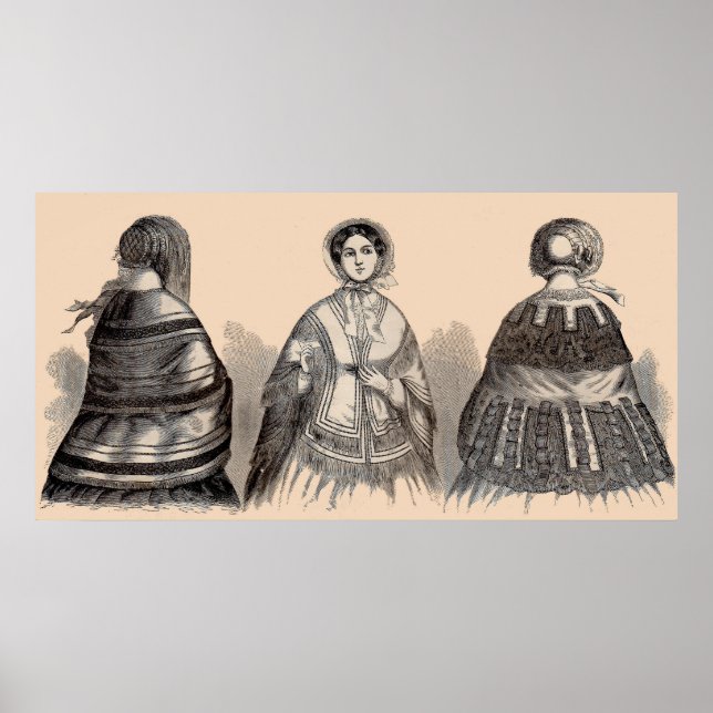 Poster Châles victoriens des années 1880 (Devant)