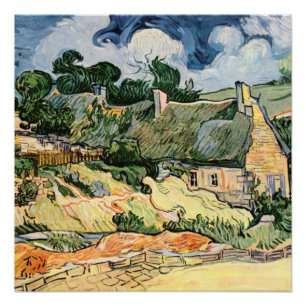 Poster Chalets à Cordevill Vincent van Gogh