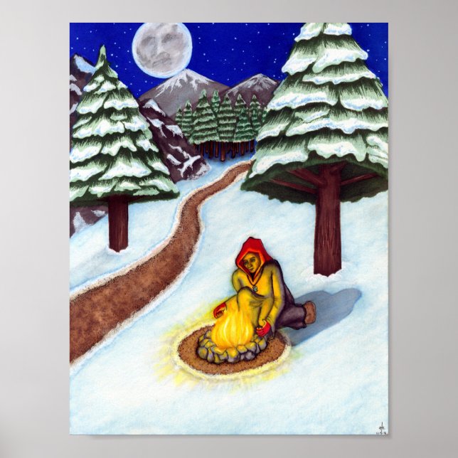 Poster "Chaleur en hiver" par Holly Ann Cardstock Imprime (Devant)