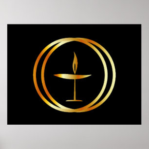 Poster Chalice à flamme dorée