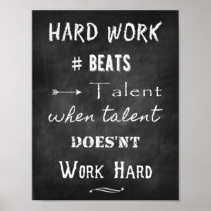 Poster Chalk Inspirational quote about talent and success