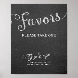 Poster Chalkboard Favoriser Mariage Signer S'il vous plaî