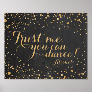 Poster Chalkboard glitterCroyez-moi que vous pouvez danse