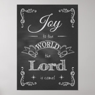 Poster Chalkboard - Joy to the World