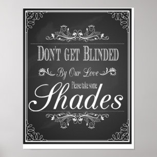 Poster Chalkboard Ne vous laissez pas aveugler par notre