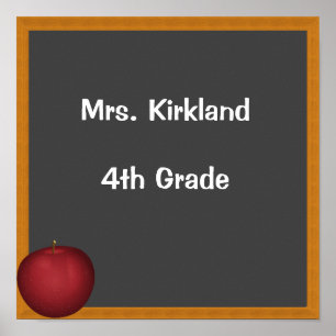 Poster Chalkboard pour enseignants personnalisés avec App