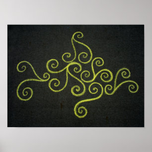 Poster Chalkie Jaune