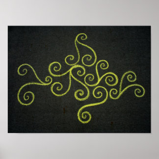 Poster Chalkie Jaune