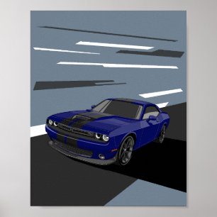 Poster Challenger Bleu