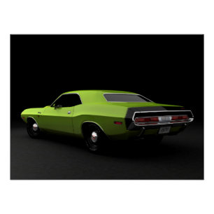 Poster Challengeur R/T - lumière de 1970 Dodge de chaux