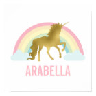 Chambre de fille licorne dorée mignonne