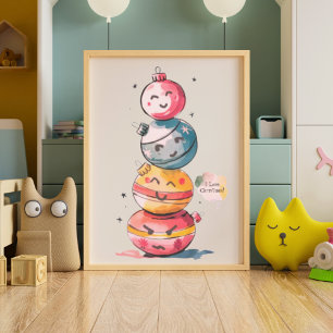 Poster Chambre d'enfant mignonne Art aquarelle de vacance