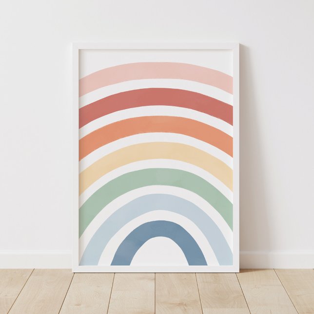 Poster Chambre d'enfants arc-en-ciel aquarelle (Créateur téléchargé)